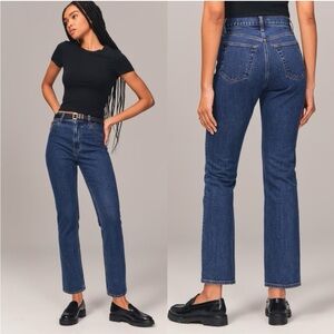 Abercrombie & Fitch Curve Love Ultra High Rise Ankle Straight Jean Size 8S NWT